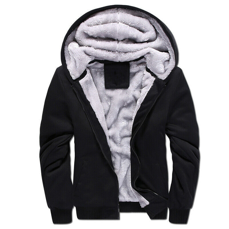 Men Winter Warm Sherpa Fleece Hoodie Zip up Sweater Jacket Fur Lined Hooded Coat Pullovers Hand Knitted Casual Embroidery 2 GG