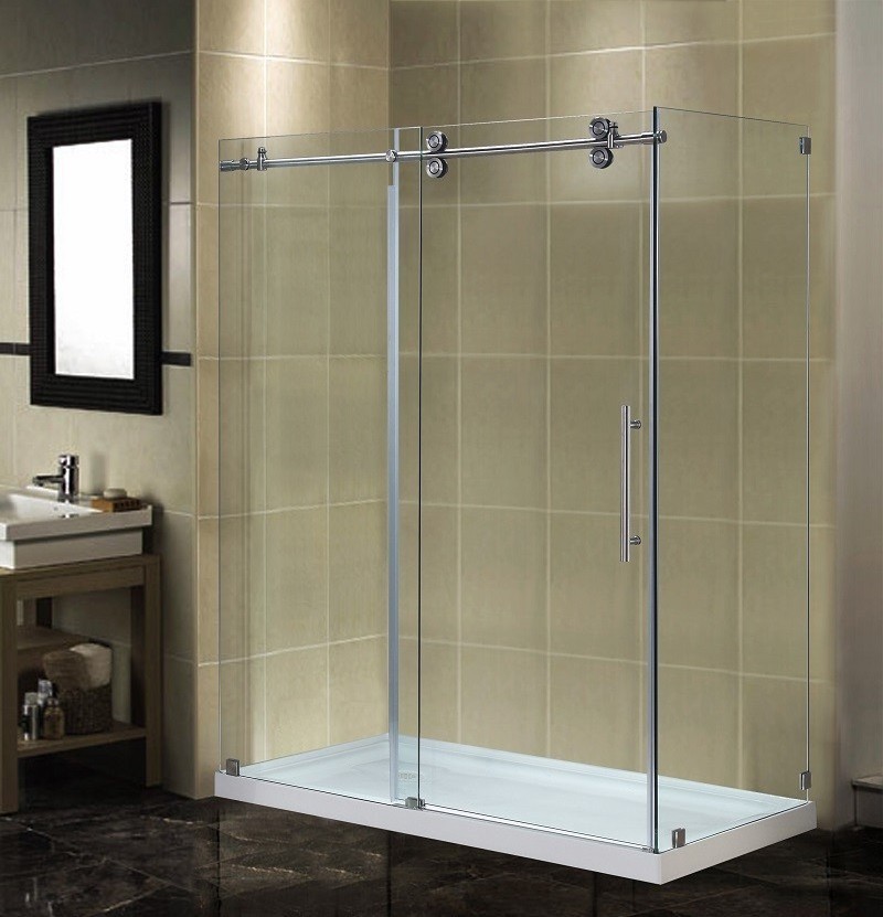 Most popular Sliding glass aluminum frame accordion barn shower doors