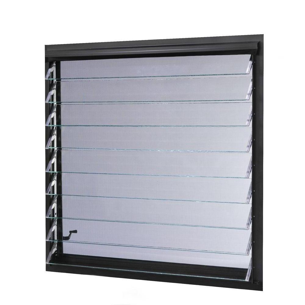 Wholesale Double louver slats panel casement window with handle