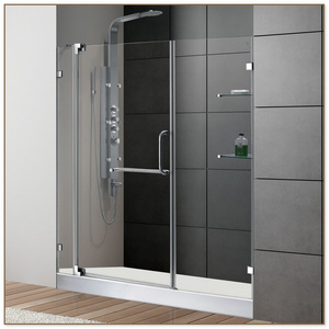 factory direct sale bathroom clear tempered glass frameless sliding shower door