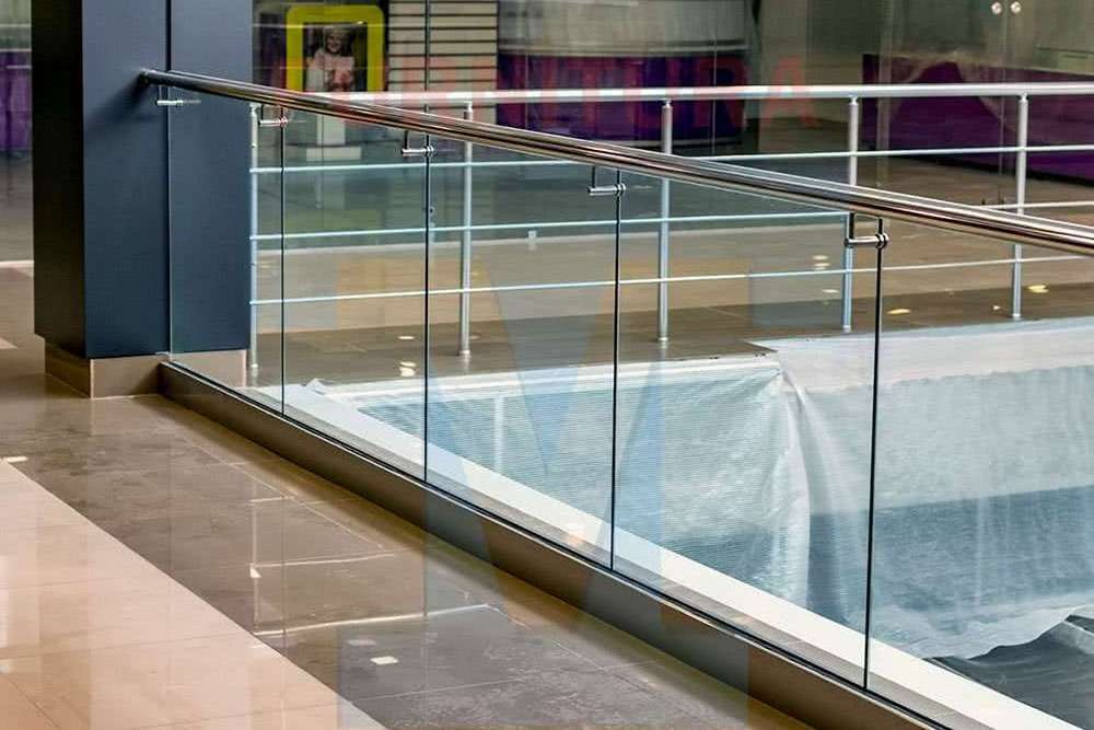 Wholesale u channel aluminium frameless glass railing for deck balcony