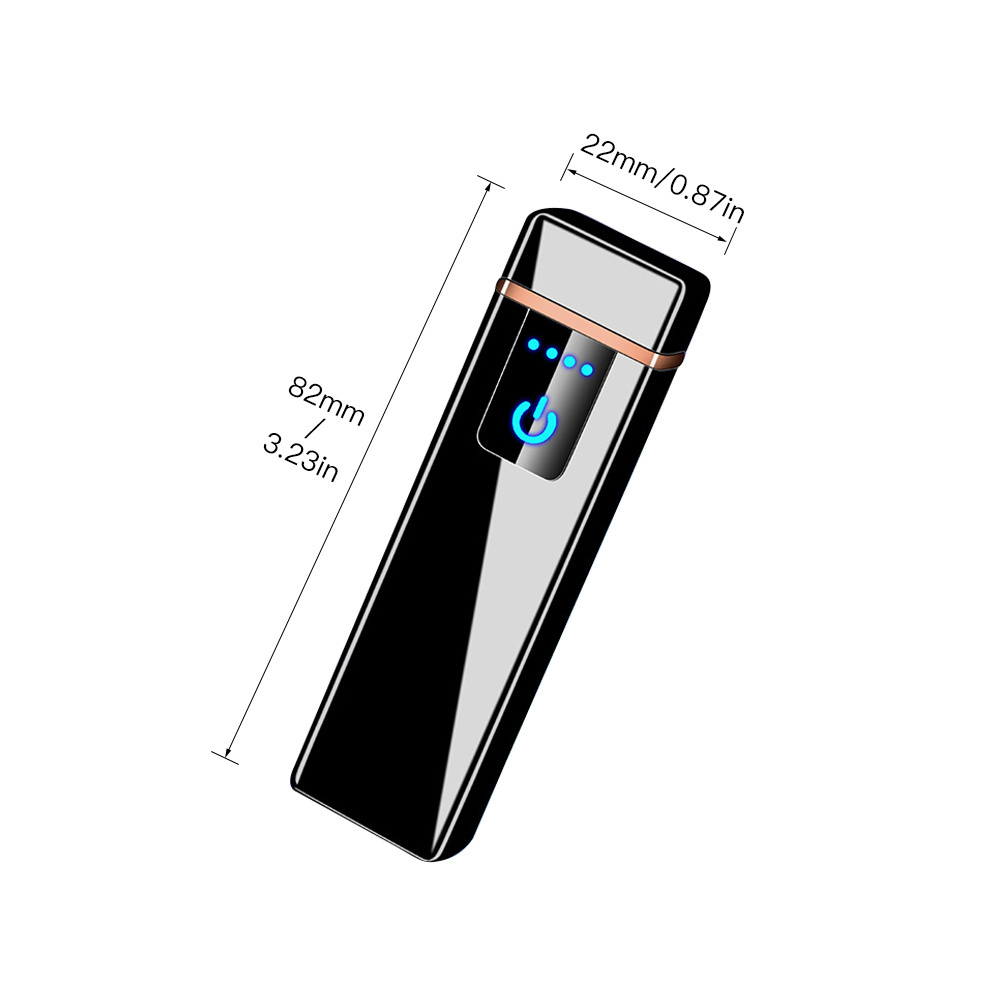 Hot Electronic Lighter Usb Rechargeable Flameless Electric Windproof Dual Arc Lighter for Camping Metal USB Charger Modern Flint