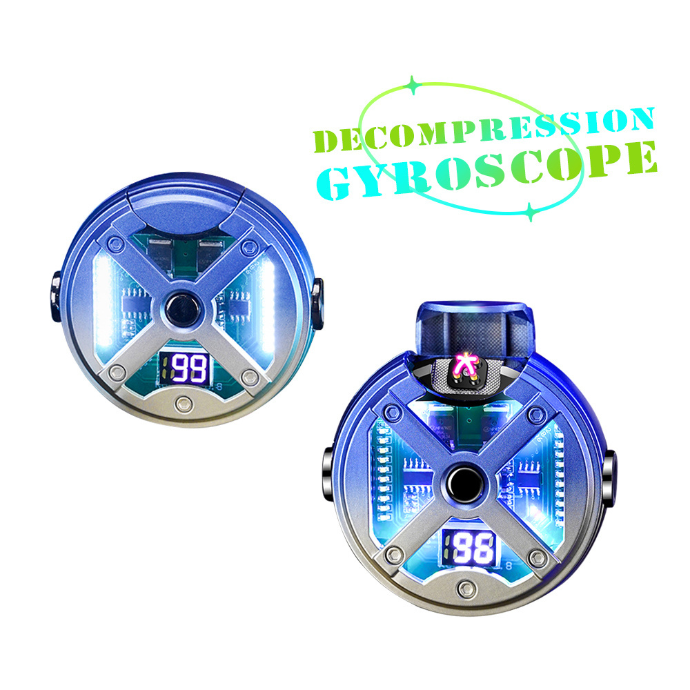 Cigarette Accessories Fashion new Blue Round shape Butane gas lighters with gyroscope