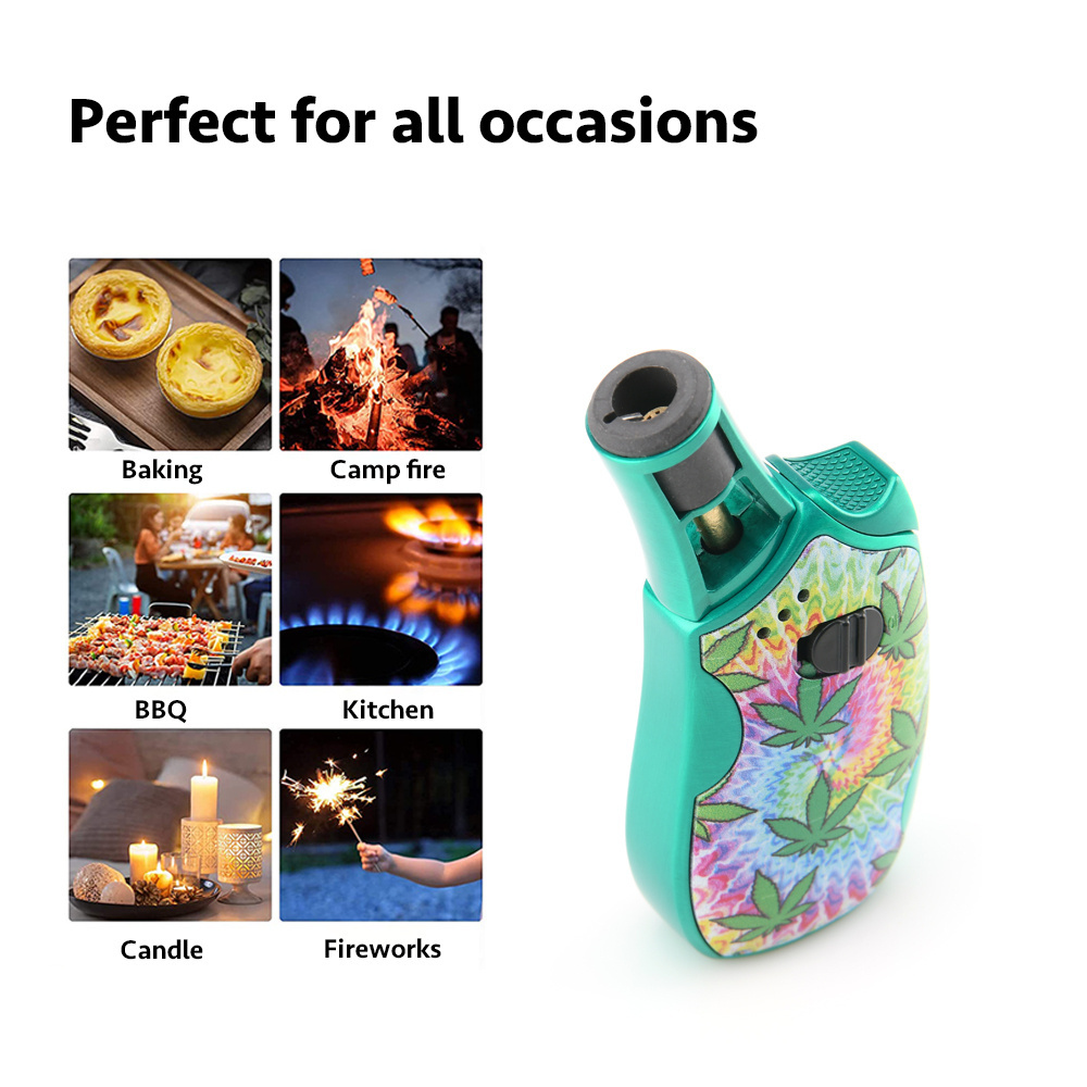 New style torch gas lighter butane torch lighter burning cigar tobacco  adjust ignition  jet flame torch lighter