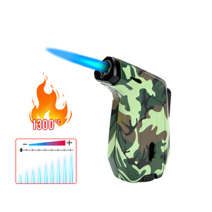 Camouflage Design Single Jet Flame Mini Pocket Refillable Gas Torch Lighter