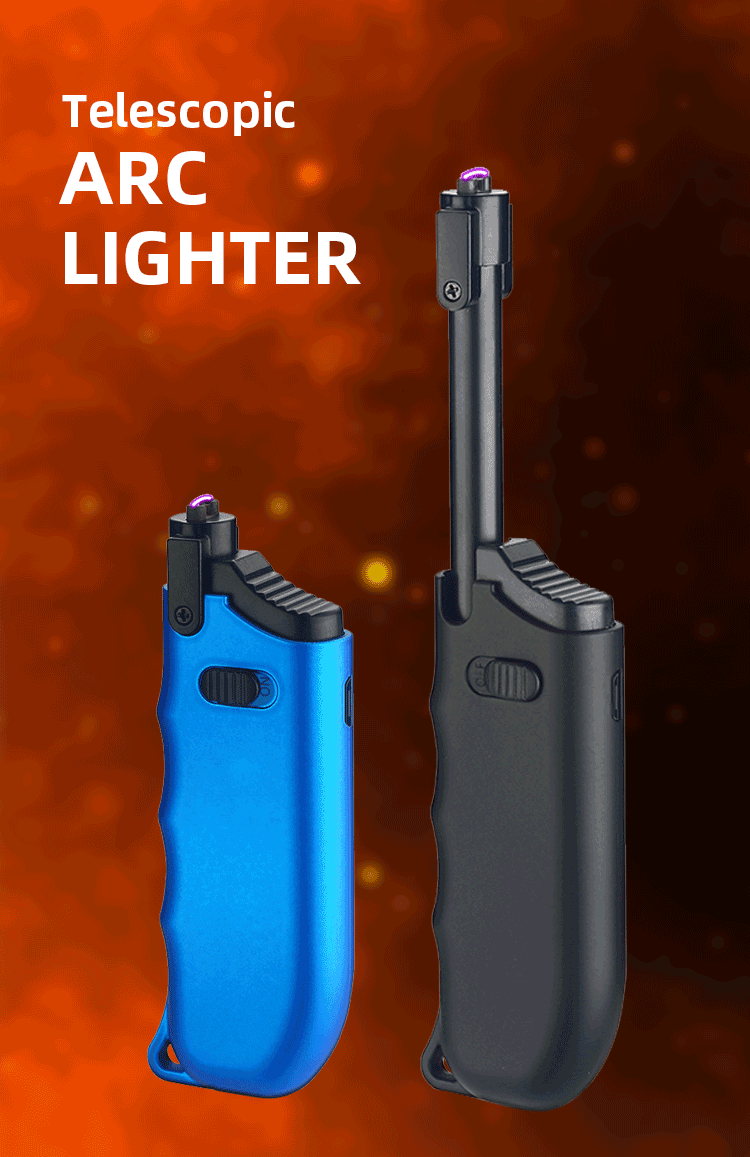 usb rechargeable arc bbq lighter Suspensible candle electric lighter with LED battery indicator Retractable head