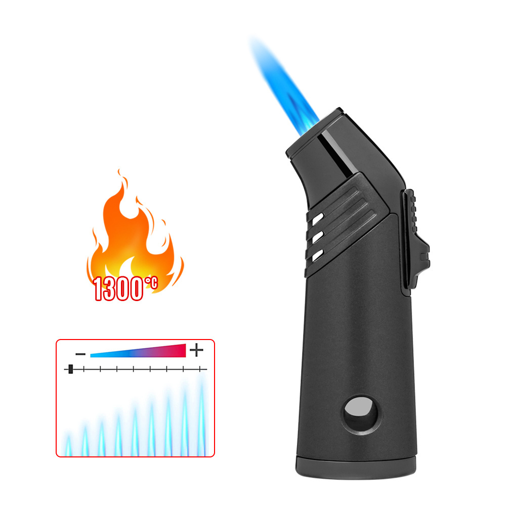 Fuel visible Window Triple Adjustable Flame Jet Lighter Gas Butane Refillable lighter