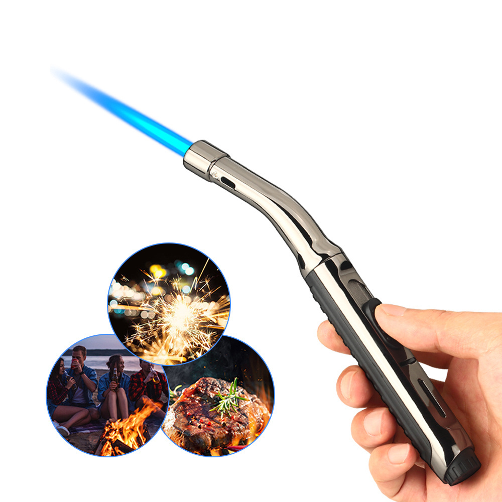 Wholesale Hot Sale Butane Gas Cigar Windproof Refillable Kitchen BBQ Jet Flame Torch Lighters with Adjustable Torch Nozzle