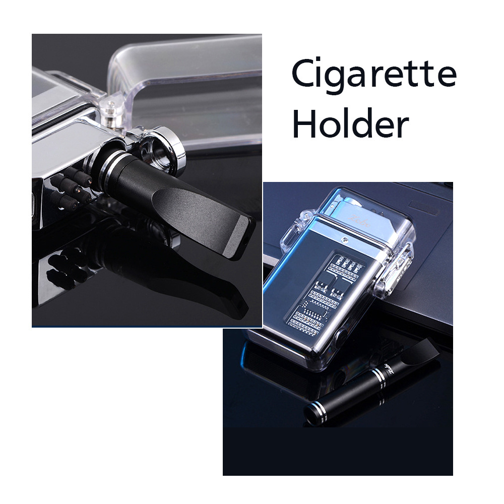 Waterproof Electric Lighter Outdoor Camping Arc Pulse Plasma Lighters USB Rechargeable With Light