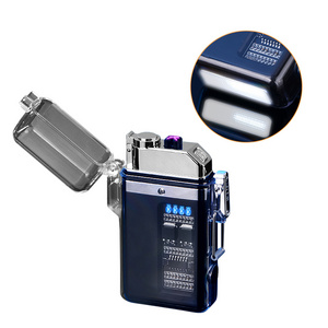 Waterproof Electric Lighter Outdoor Camping Arc Pulse Plasma Lighters USB Rechargeable With Light