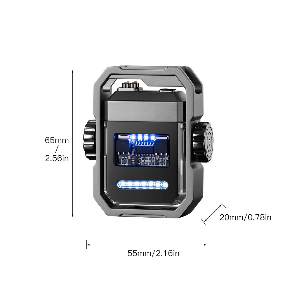 Mecha form Camping flameless lighter Dual arc electric Plasma lighter with USB charging For Outdoor Camping Hiking