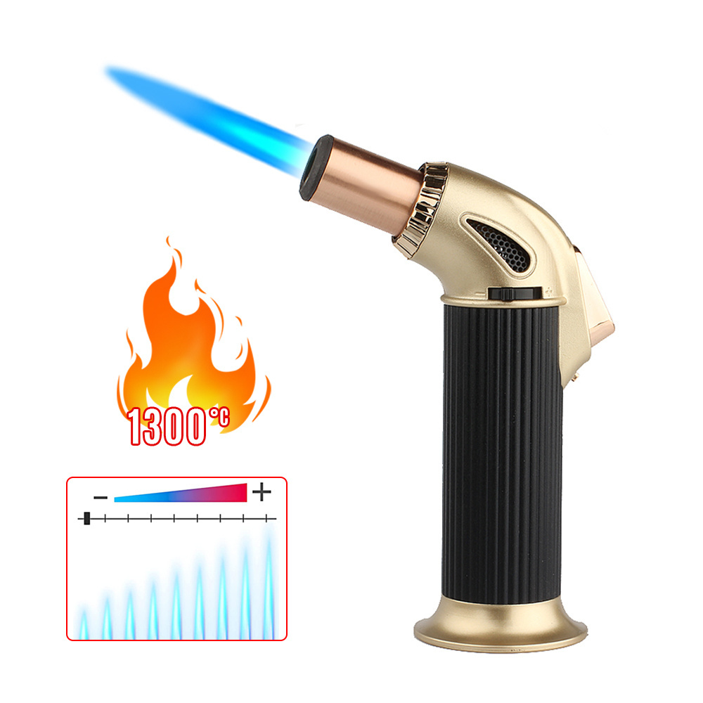 Hot selling butane torch lighter  adjust ignition head turbo jet flame torch lighter