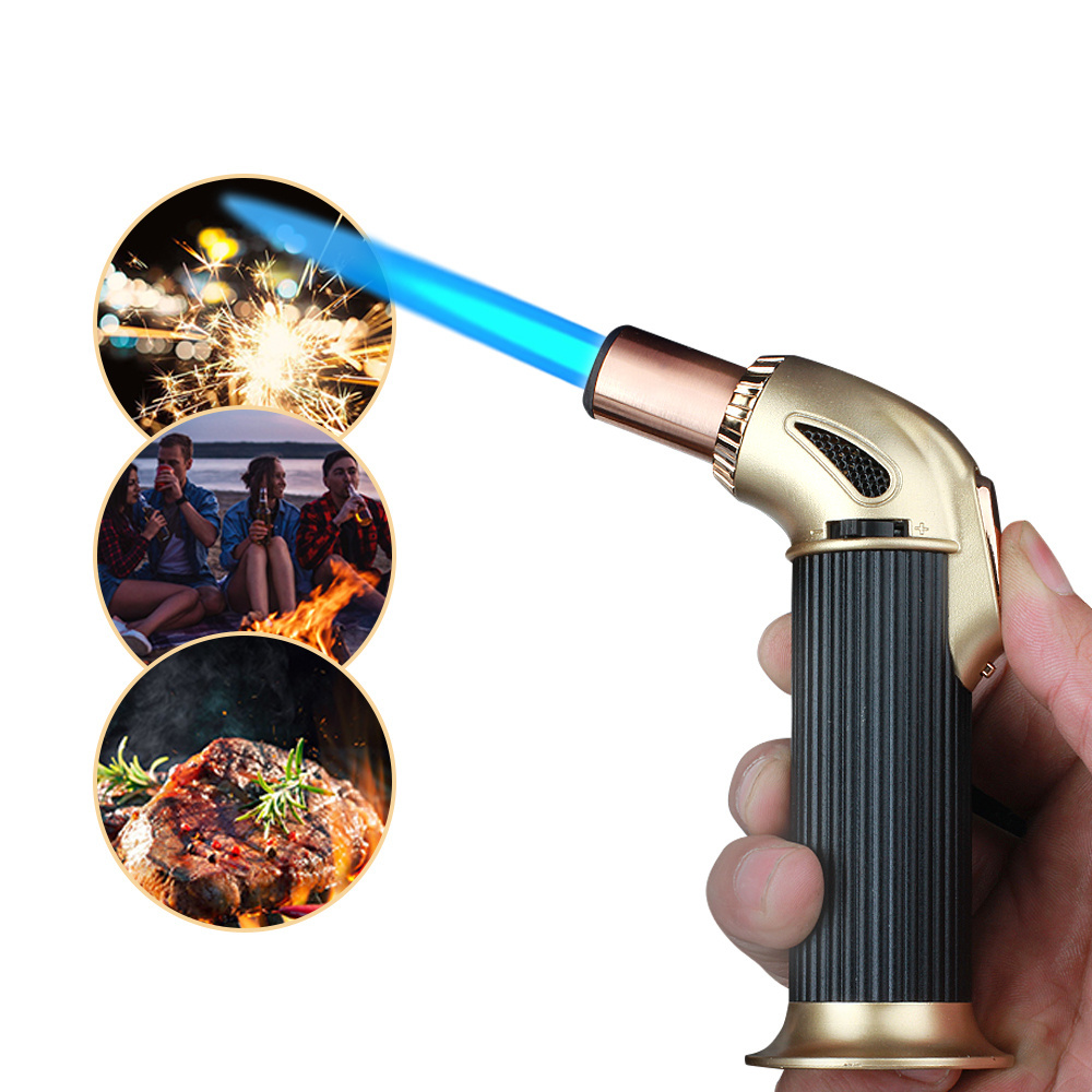 Hot selling butane torch lighter  adjust ignition head turbo jet flame torch lighter