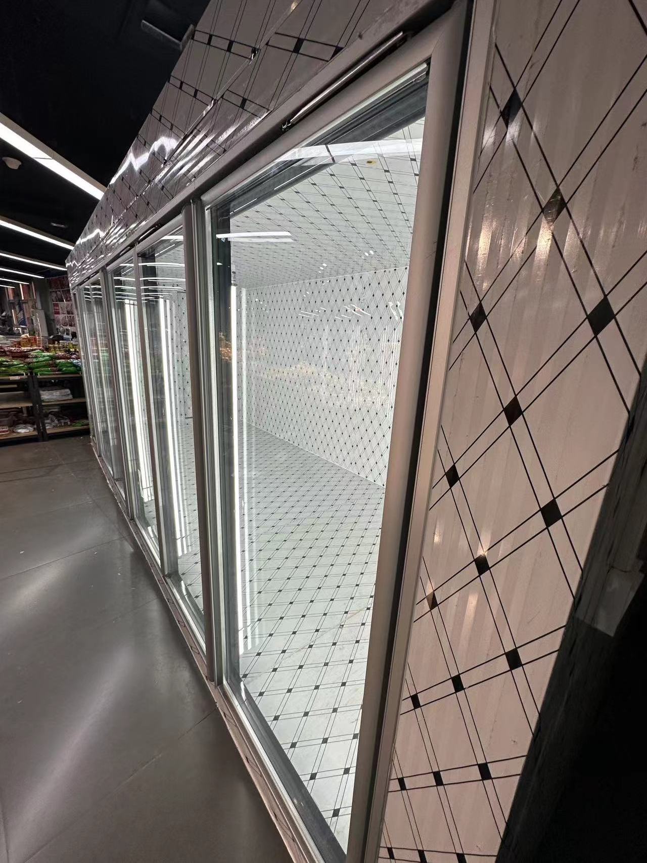 Walk in freezer glass door ancold room glass door-Frosted display cooler glass door