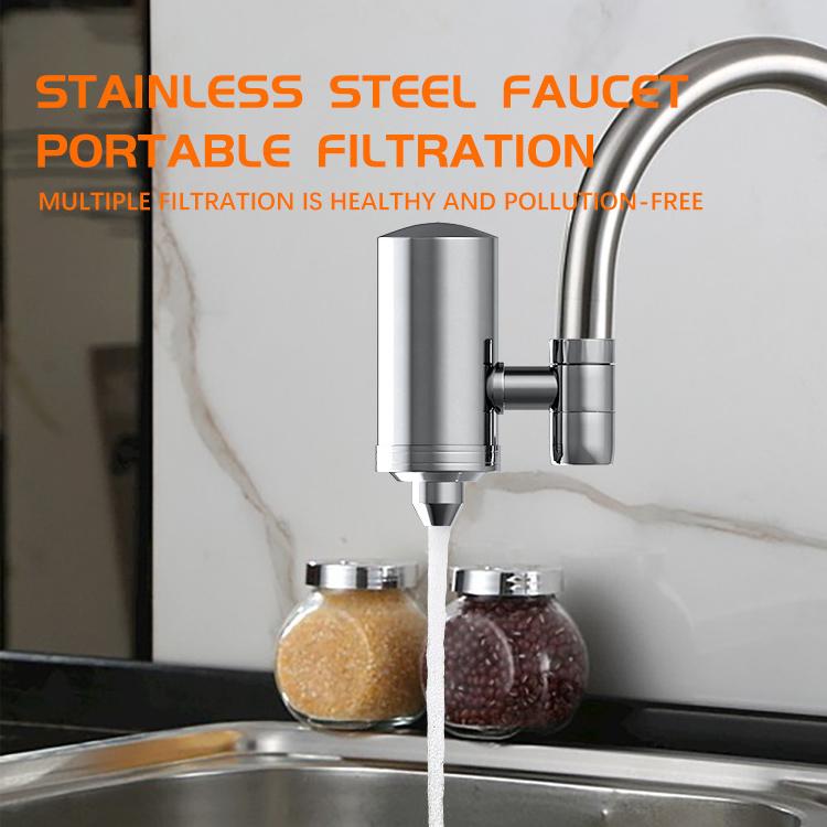 Stainless Steel Filter Water Tap with Ceramic Filter Cartridge For Faucet-Mounted Kitchen Faucet Water Purifier