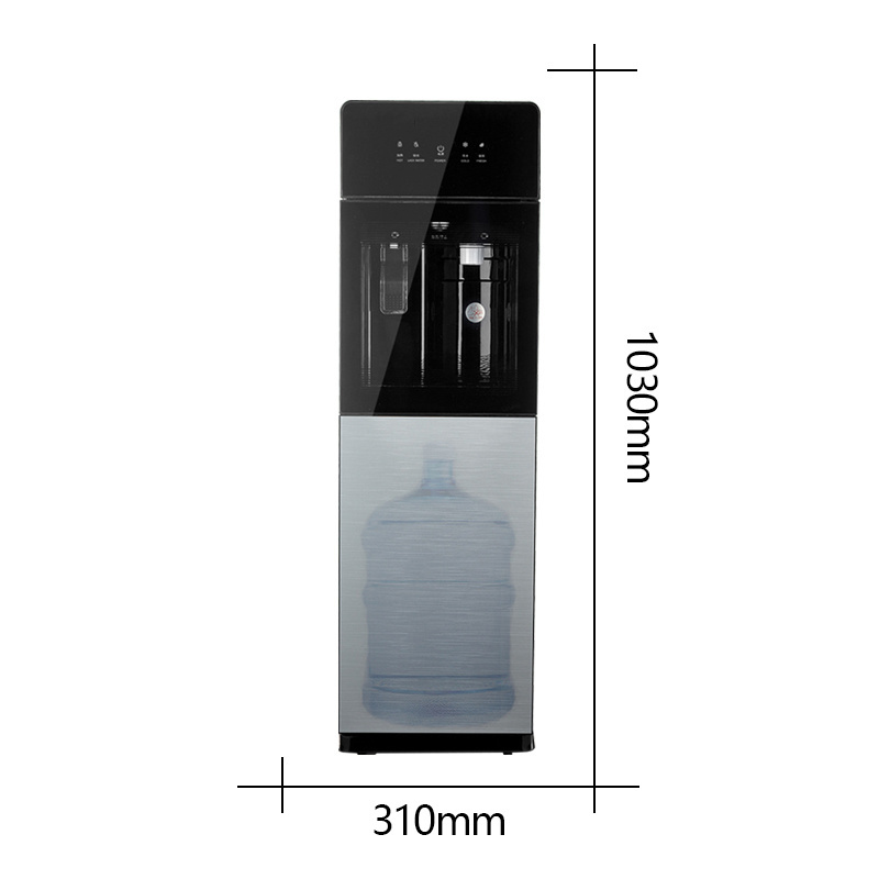 bottom loading bottled style hot cold water dispenser/Vertical water dispenser heating and cooling/Three taps water dispenser