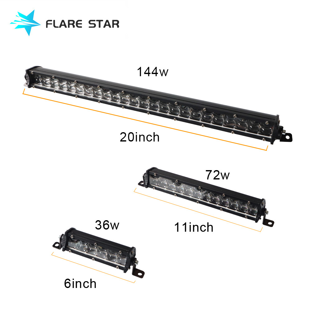 Off-road Light Bar  Spot Beam IP 67 Waterproof Vehicle, ATV, SUV 20 inch 144W Led Light Bar,6D double row strip light