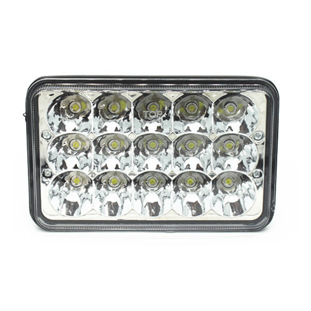 Black reflector lens 5 Inch LED Head Driving Light, H4 Plug Truck Tractor Auto 5 Inch Square 45W LED Work Light