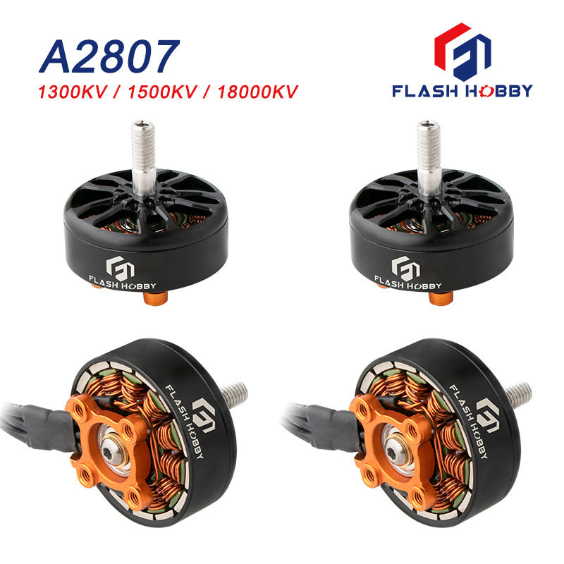 FLASHHOBBY 2807 1300KV 3-6S Outrunner Brushless DC FPV Drone Motor for RC FPV Drone X Class Drone