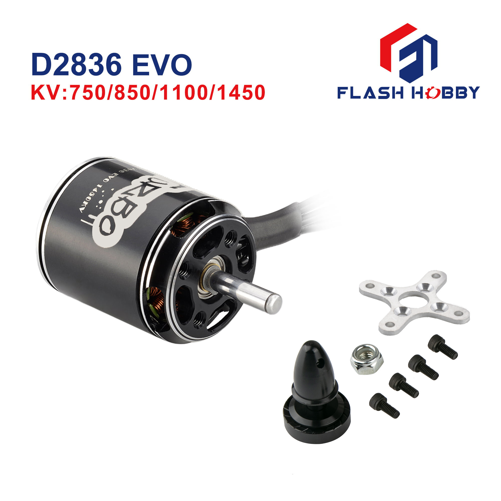 FLASHHOBBY D2836EVO 2836 1450KV high torque electric e bus vehicle ev ac traction motor motorcycle electric motors