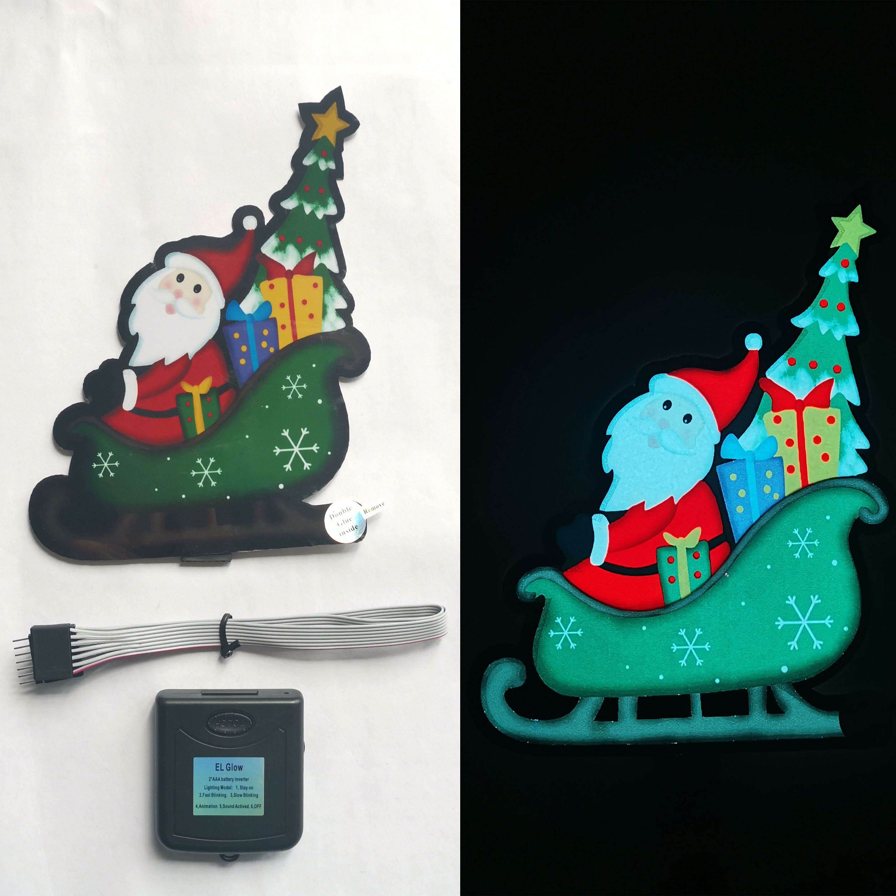 Custom EL Light Stickers Electroluminescent LED Backlight Sheet Custom Window Sticker Design