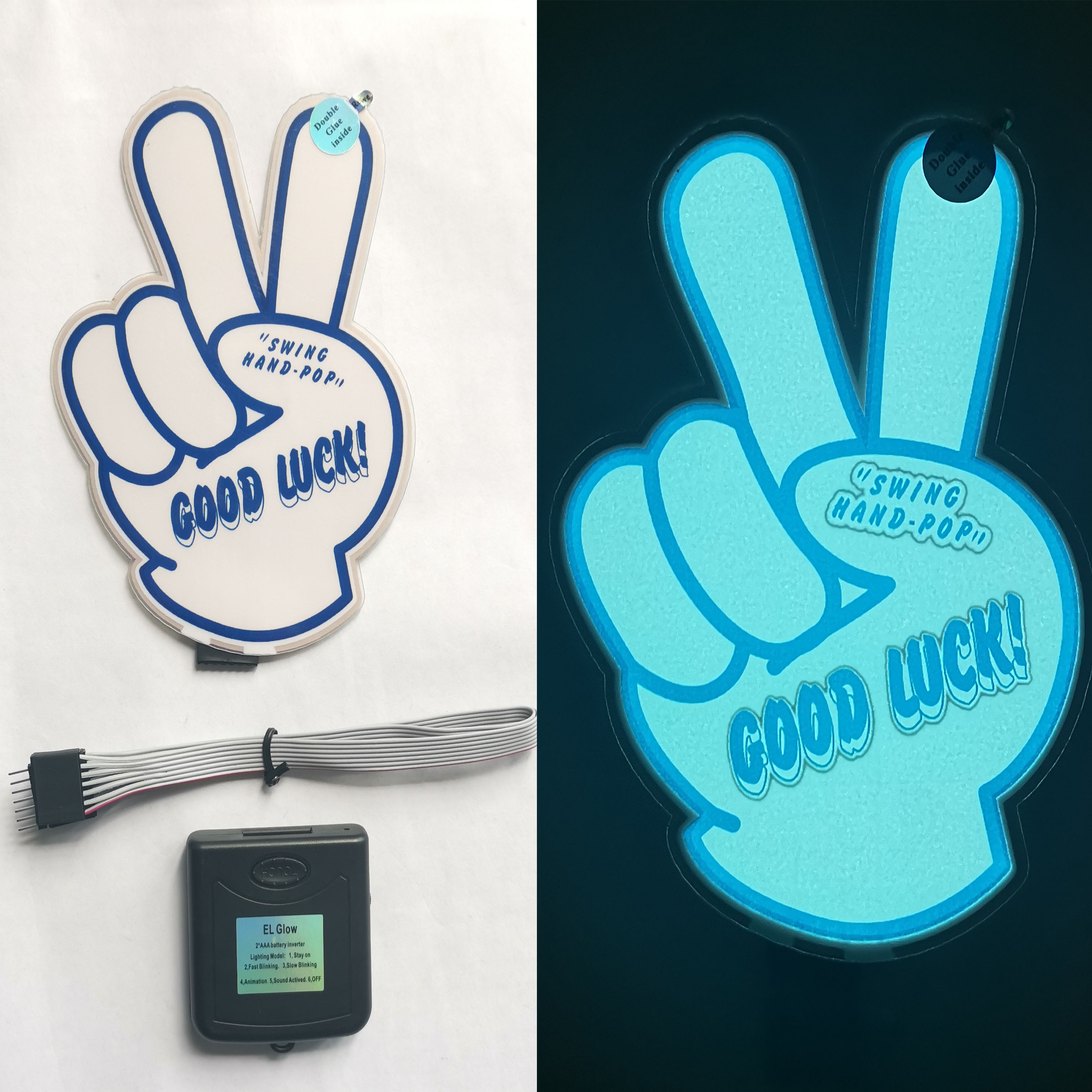 EL glow sticker for car electric sticker glow in the dark led light up wanted sticker for car