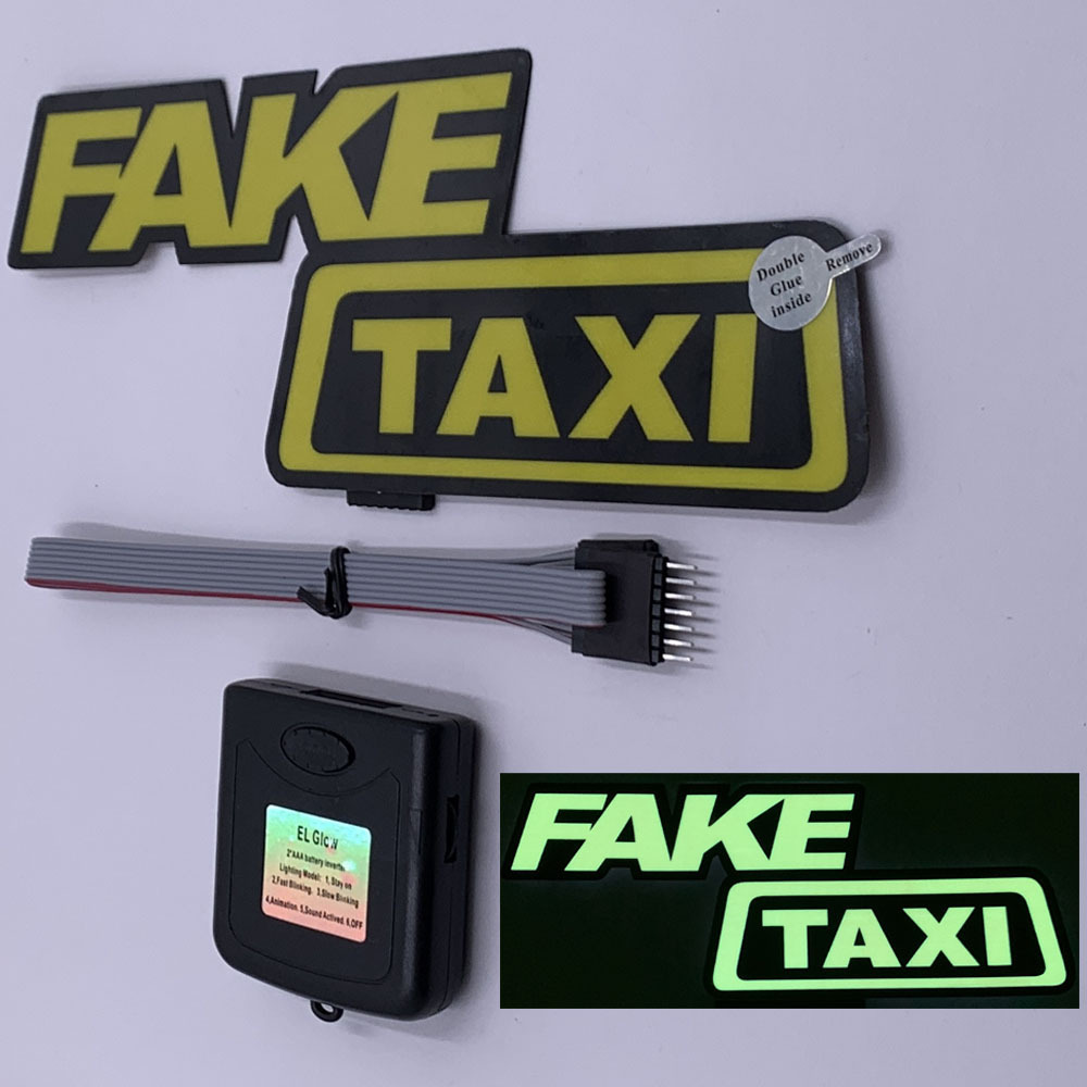 Newest EL glow sticker for car electric sticker glow in the dark led light up 5 stars wanted sticker