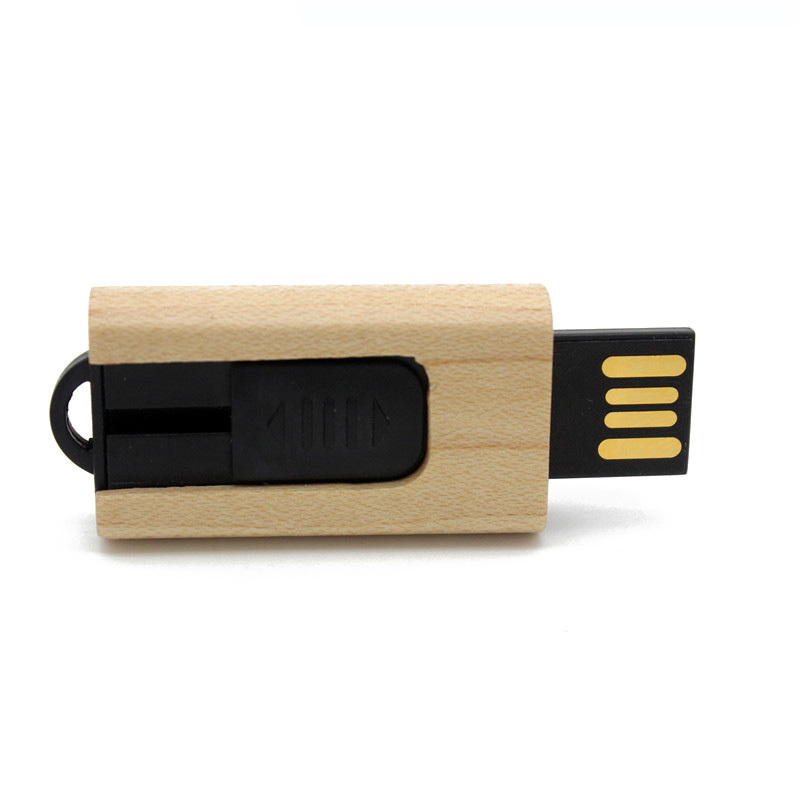 Wood usb stick push & pull  usb 2.0 flash drive with factory price