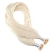 Blonde I tip Hair Extension Micro Bead Hair Extensions From India, Glue in Straight Hair Permanent Extensions U tip / Flat tip