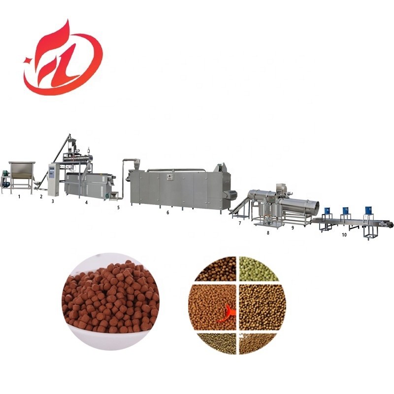 Factory New Technology Floating Fish Feed Food Complete Production Line  fish feed making machine