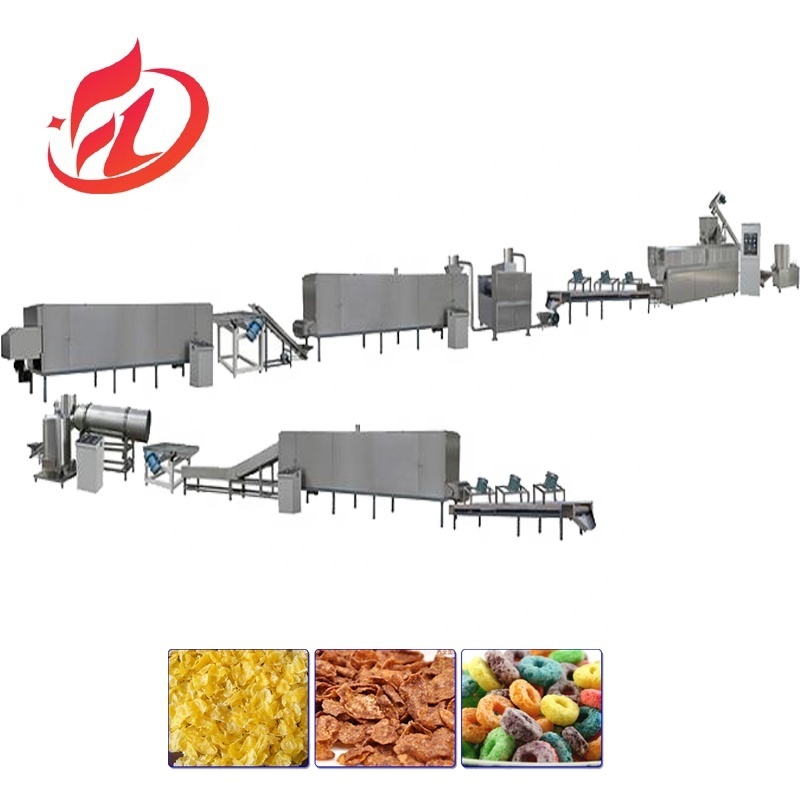 FLD Factory Direct Corn Flakes Making Machine Automatic Breakfast Cereals Production Line with New Mixer Baking Oven Rice Mill