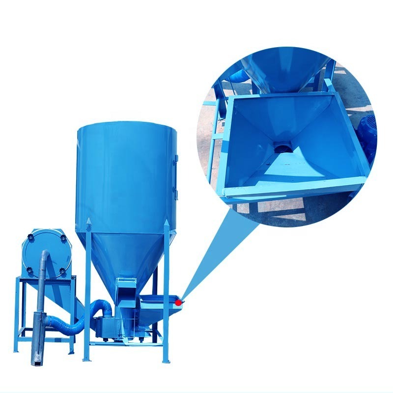 Simple chicken feed making machine feed mix animal food plant poultry feed grinder and mixer for small farm