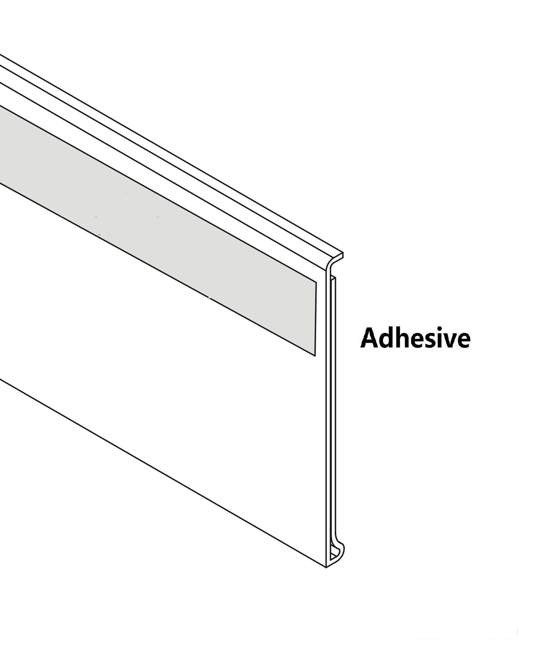 Factory Customized Extruded Glass Shelf Edge Label Holders Data Strips for Glass Shelves