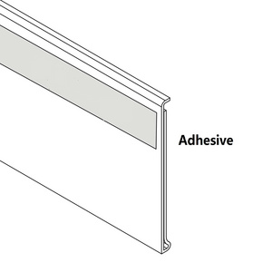 Factory Customized Extruded Glass Shelf Edge Label Holders Data Strips for Glass Shelves