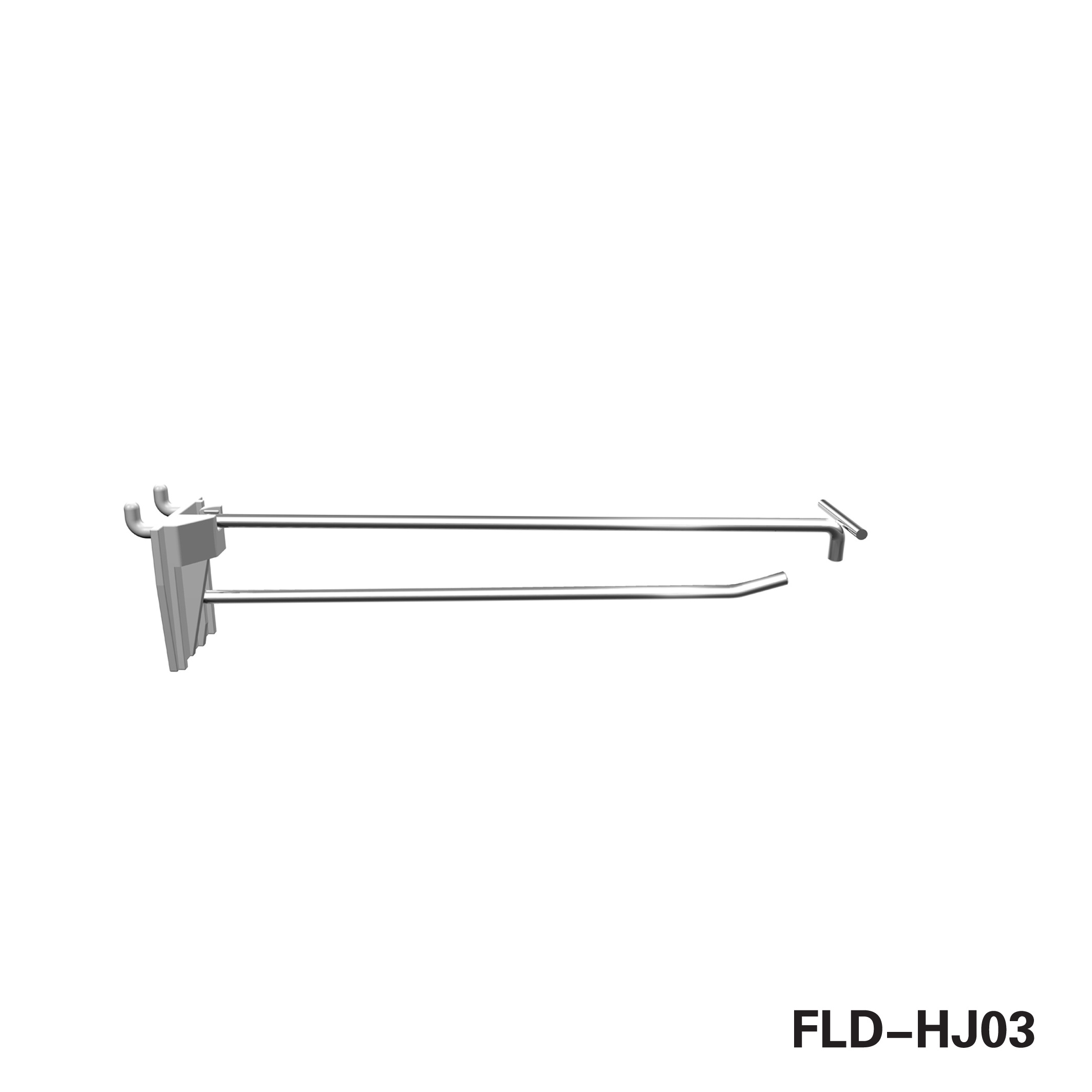 Retail Display Pegboard Shelf Rack Double Pole Metal Wire Hanging Display Hook for Supermarket