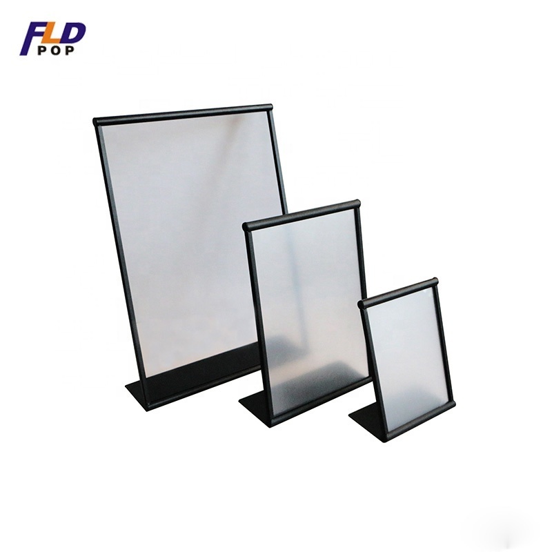 Factory Customized Supermarket A3 A4 A5 Metal Table Sign Poster Menu Frame Display Stand Holder