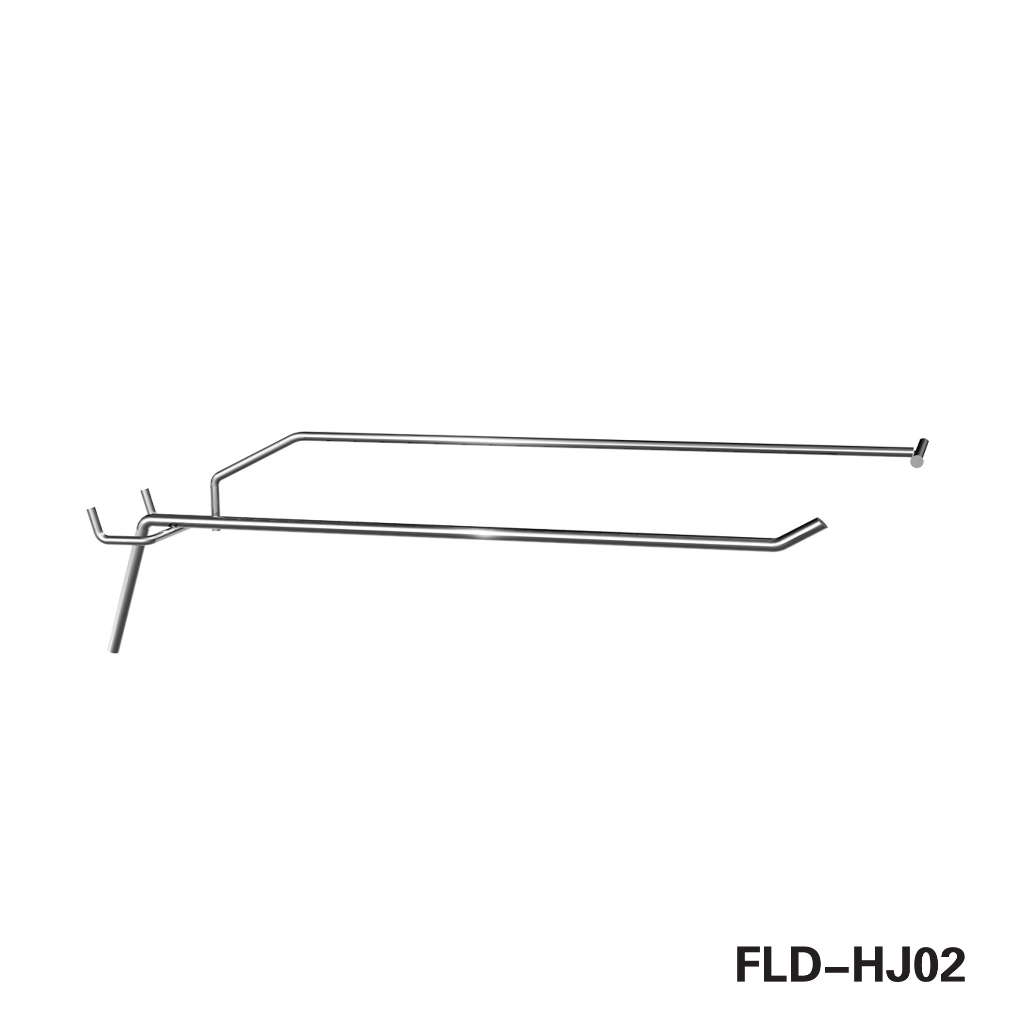 Retail Display Pegboard Shelf Rack Double Pole Metal Wire Hanging Display Hook for Supermarket