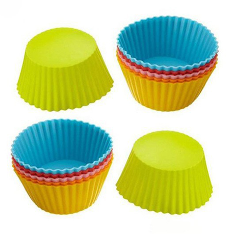 Home Kitchen Cooking Supplies Cake Decorating Tools Silicone Cake Cup Round Shaped Muffin Cupcake Baking Molds