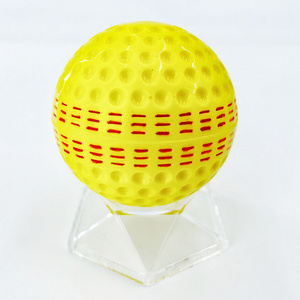 Yellow 146g Cricket Ball With Black Seam Use for Training