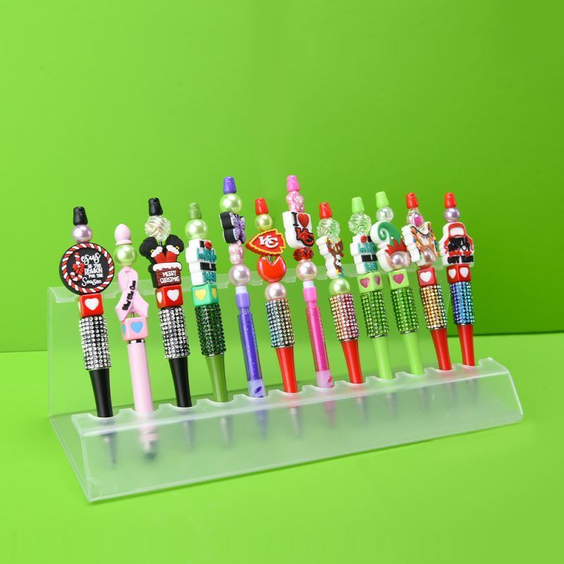 Soft Material Custom pvc cartoon Focal Beads Beaded Pen Charms pvc Beads And Charms For Pen Tops