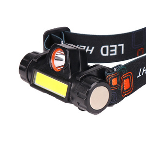 Magnet base 7w 300+200lm cob USB rechargeable led headlamp flashlight outdoor