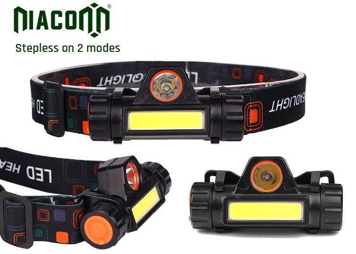 Magnet base 7w 300+200lm cob USB rechargeable led headlamp flashlight outdoor