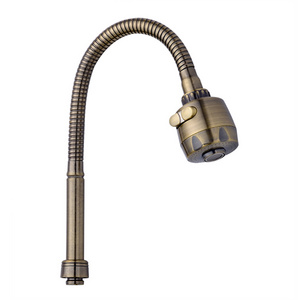 Professional single handle pull-down brass kitchen faucet