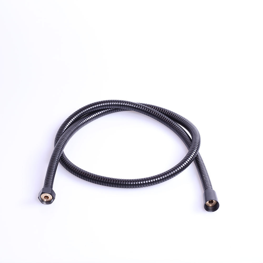 2.5 inch flexible pvc shower hose black anti-twist stainless steel shower hose with brass nut