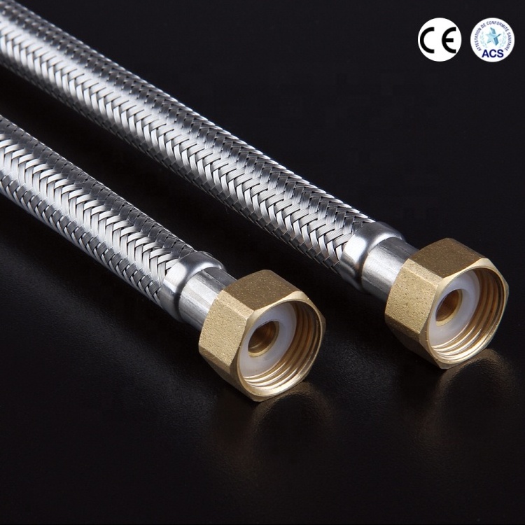 New model stainless steel braided toilet flexible hose customized 2 inch pvc braided hose pipe connector for water heater