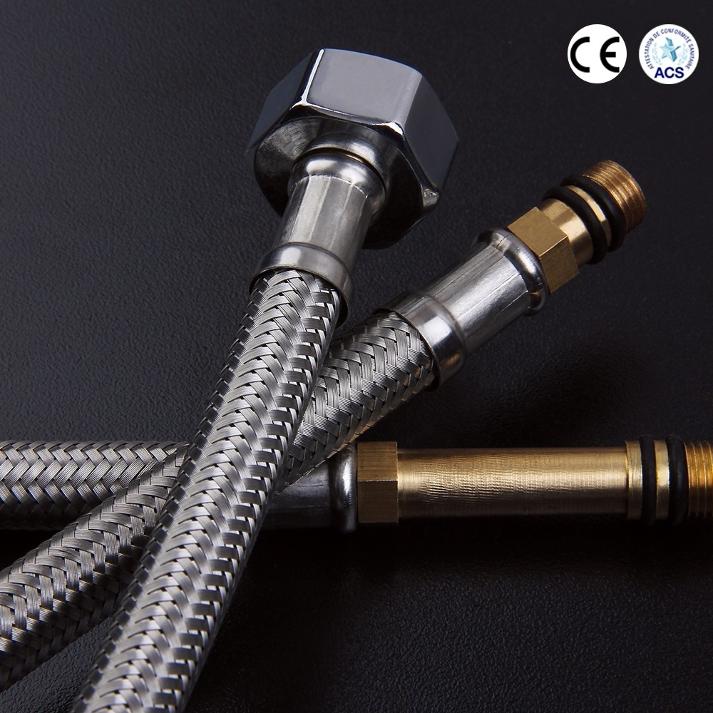 New model stainless steel braided toilet flexible hose customized 2 inch pvc braided hose pipe connector for water heater