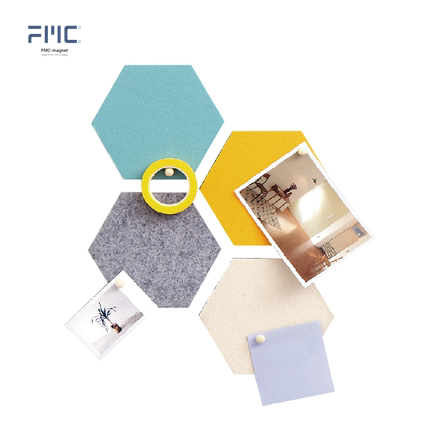 Felt Gift Decoration Large Hexagonal Pin Board  Felt Pin Board For Home Magnetic Felt Notice Board