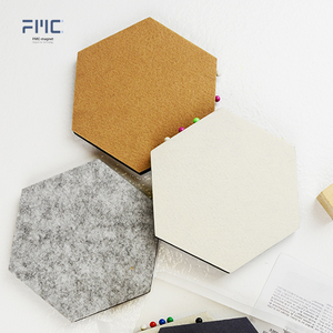 Felt Gift Decoration Large Hexagonal Pin Board  Felt Pin Board For Home Magnetic Felt Notice Board