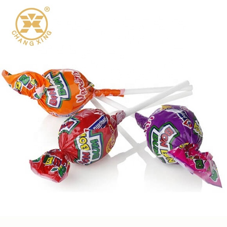 Custom Color-printing Lollipop Packaging Hard Candy Plastic Wrapper Package Film Candy Lollipop Chocolate Food Packaging Wrapper