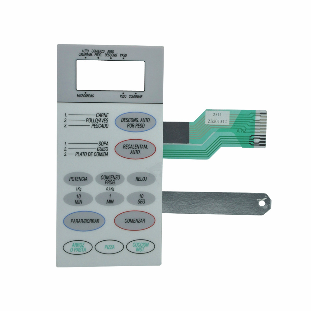 Screen Printing Circuit Membrane Switch with Metal Domes For Microwave Oven